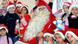 Santa surrounded by kids Santa surrounded by kids
