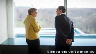 Berlin Tsipras bei Merkel