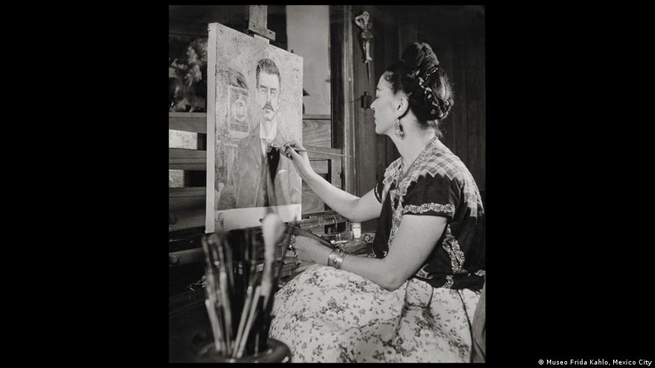 Frida Kahlo Vintage Photo Print Mexico Black & White Wall Decor 
