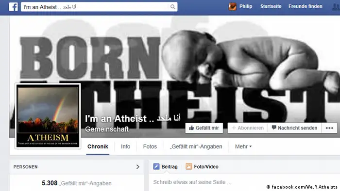 Screenshot Facebook I'm an Atheist (facebook.com/We.R.Atheists)