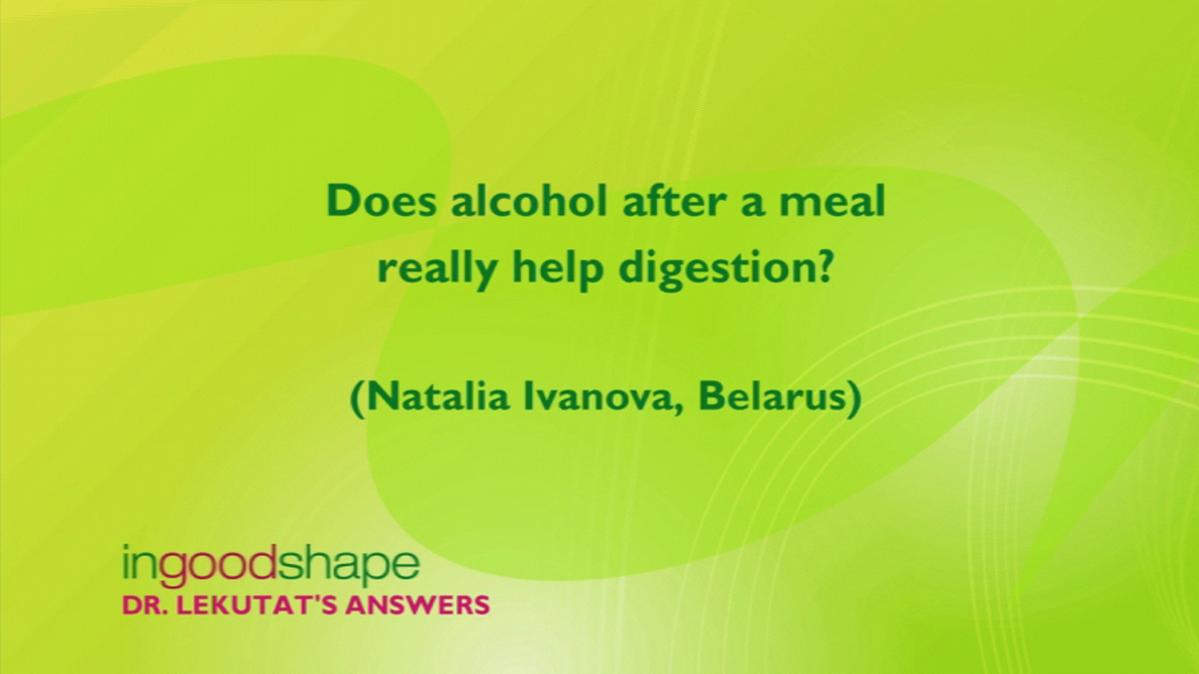 Does alcohol help digest food?