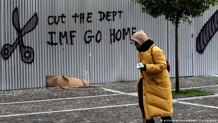 Griechenland Athen Rentner Graffiti Anti IWF VARIANTE