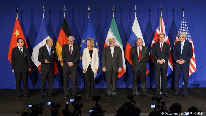 Lausanne Atomverhandlungen Abschlußstatement Gruppenbild