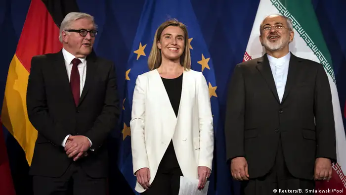 Lausanne Atomverhandlungen Abschlußstatement Steinmeier Mogherini Javad Zarif