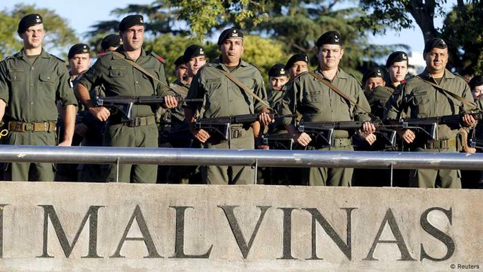 Argentinische Soldaten Gedenken dem Falklandkrieg