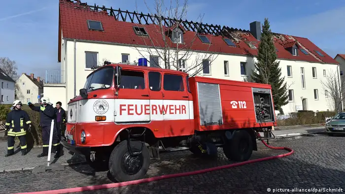 Brand in zukünftiger Asylbewerberunterkunft in Tröglitz