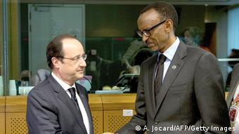 Frankreichs Präsident Hollande mit ruandischem Amtskollegen Kagame (Foto: AFP/Getty)
