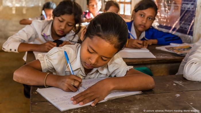 Class of children in Cambodia