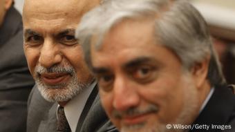 Afghanistan President Ashraf Ghani (L) and Afghanistan Chief Executive Officer Abdullah Abdulla (R) attend a bipartisan meeting with members of the House leadership on Capitol Hill March 25, 2015 in Washington, DC (Photo: Mark Wilson/Getty Images)