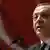 Turkey's President Recep Tayyip Erdogan gesturing during a speech (AP Photo)