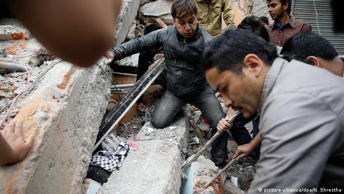 Nepal Kathmandu Starkes Erdbeben