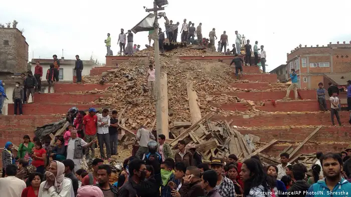 Nepal Kathmandu Starkes Erdbeben Durbar Square
