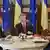 Дональд Туск, Петро Порошенко та Жан-Клод Юнкер на саміті Україна-ЄС