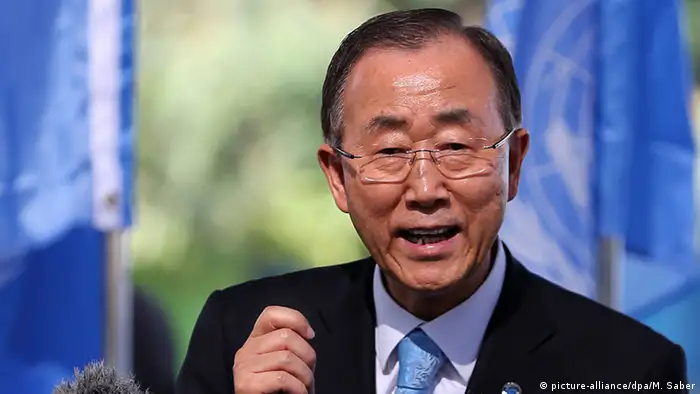 Palästina Ban Ki-moon in Gaza