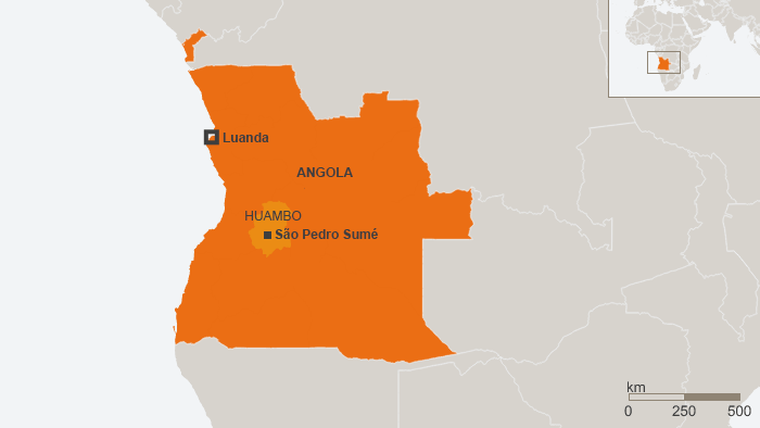 Karte Angola Sao Pedro Sume