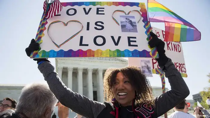 USA / Befürworterin / Homo-Ehe / Supreme Court Washington