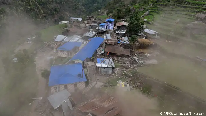 Nepal Erdbeben Zerstörung in abgelegenen Dörfern
