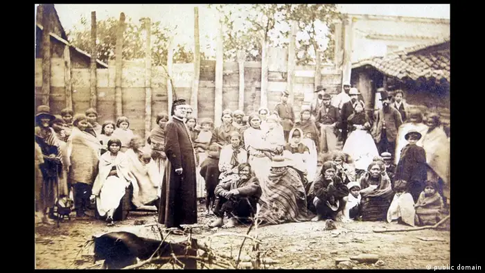 Tripel-Allianz-Krieg Priester mit Flüchtlingen aus Paraguay