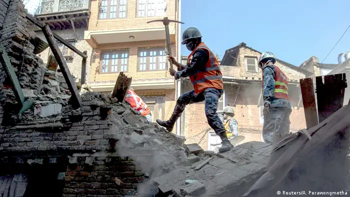 Nepal Erdbeben Zerstörung in Bhaktapur