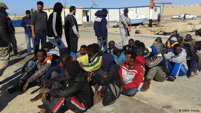 Migranten in Libyen, Al Khoms, April 2015 (Foto: DW)