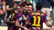 Suarez, Messi und Neymar bejubeln einen Treffer des FC Barcelona. Foto: Getty Images Suarez, Messi und Neymar bejubeln einen Treffer des FC Barcelona. Foto: Getty Images