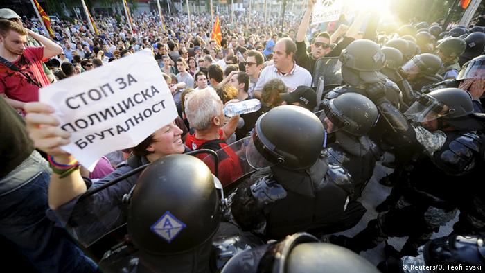 Mazedonien Gewalt Proteste in Skopje