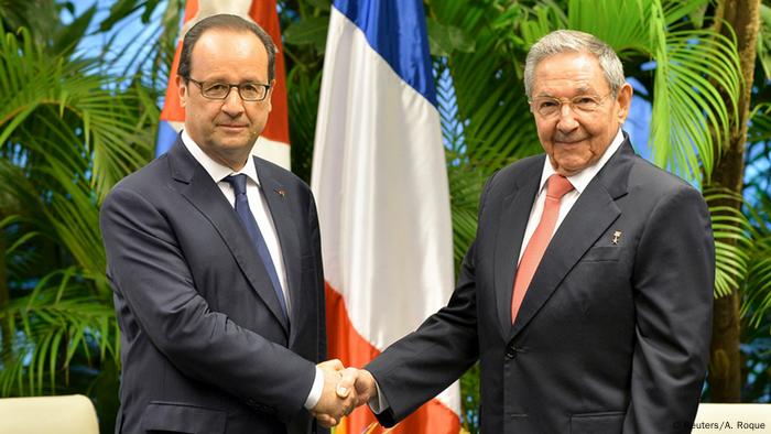 Kuba Frankreich Francois Hollande bei Raul Castro