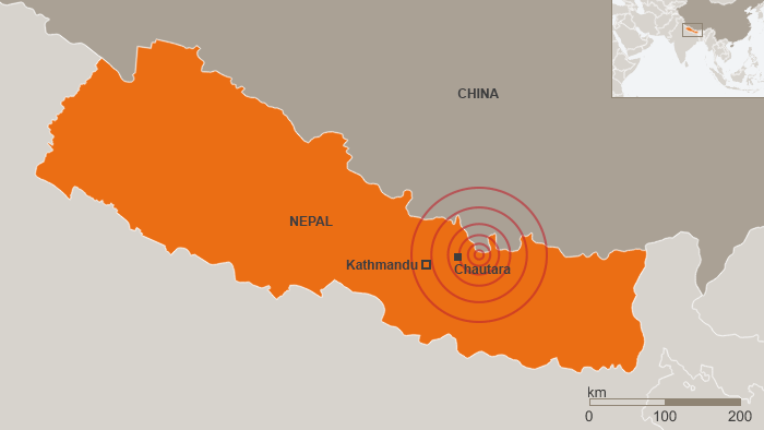 Karte Nepal Erdbeben 12 Mai 2015 Deutsch Englisch