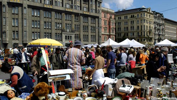 Рынок Naschmarkt в Вене