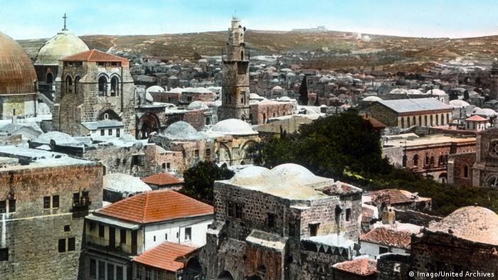 The city of Jerusalem in the 1920, before the ongoing conflict started.