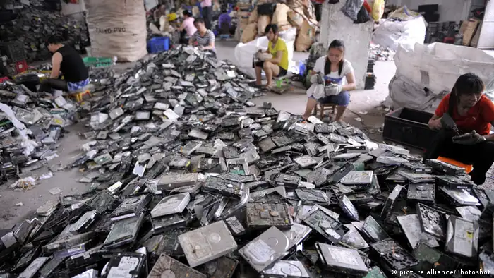 Recycling von Elektromüll in China