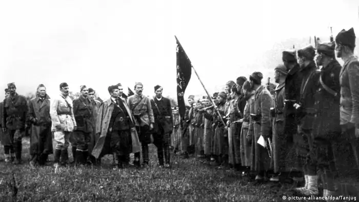 Josip Broz Tito inspecting Yugoslavian troops in 1941