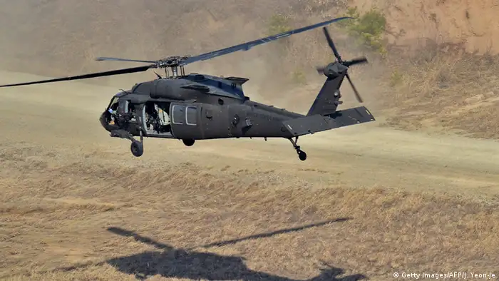 US Militärhubschrauber UH-60 Black Hawk Ausschnitt
