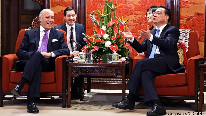 China Frankreich Außenminister Laurent Fabius in China