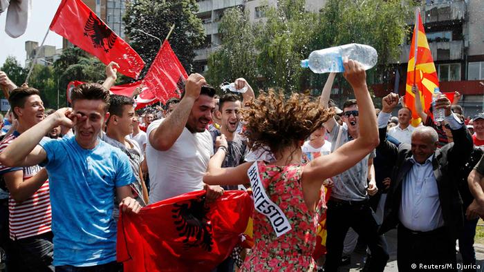 Mazedonien Demonstration in Skopje