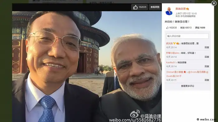 Indien Premier Modi Selfie