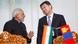 Mongolei Narendra Modi und Chimed Saikhanbileg Mongolei Narendra Modi und Chimed Saikhanbileg