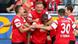 Spieler des SC Freiburg bejubeln Treffer gegen Bayern Spieler des SC Freiburg bejubeln Treffer gegen Bayern