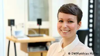 Helena Kaschel, international DW trainee (photo: DW/Matthias Müller).