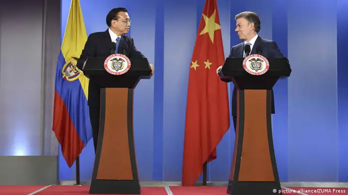 Kolumbien Bogota Präsident Santos trifft chinesischen Präsidenten Li Keqiang