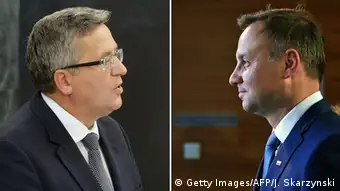 Wahl Polen 2015 Kombibild Kandidaten Komorowski und Duda
