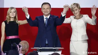 Polen: Wahlsieger Andrzej Duda mit Familie nach seinem Triumph