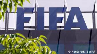 Schweiz FIFA Schriftzug Hauptquartier in Zürich