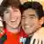 Diego Armando Maradona und Lionel Messi