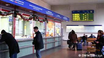 Продажа билетов на железнодорожном вокзале Вильнюса