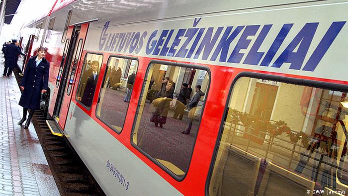 Поезд на вильнюсском вокзале