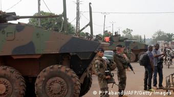 Zentralafrika Französische Soldaten in Bangui