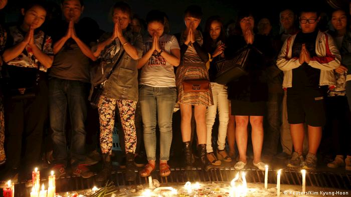 China Andenden an die Jangtse-Verunglückten