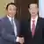 China Treffen Taro Aso und Zhang Gaoli in Peking