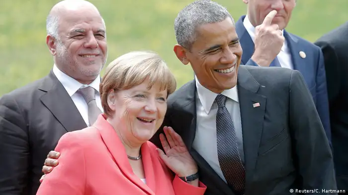 G7 Gipfel Schloss Elmau Merkel mit Obama